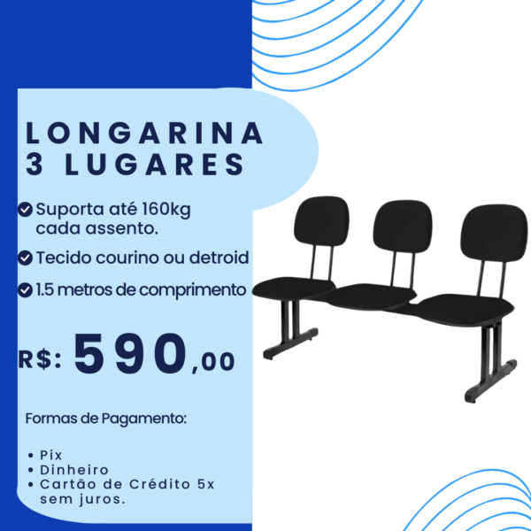 Longarina Três Lugares