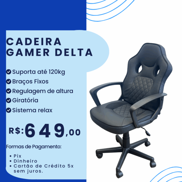 Cadeira Gamer Delta Preta